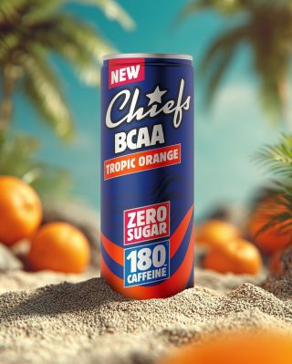 🍊Tropická energie bez kompromisů. Chiefs BCAA Tropický pomeranč – zero cukru, 180 mg kofeinu a maximální refresh kdykoliv...